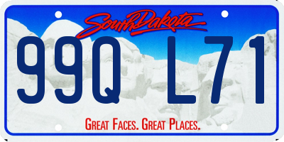 SD license plate 99QL71