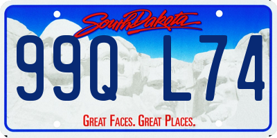 SD license plate 99QL74