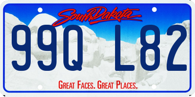 SD license plate 99QL82