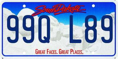SD license plate 99QL89