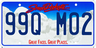 SD license plate 99QM02