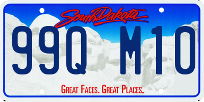 SD license plate 99QM10