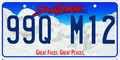 SD license plate 99QM12