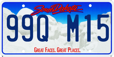 SD license plate 99QM15