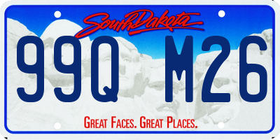SD license plate 99QM26