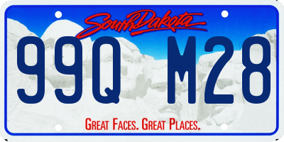 SD license plate 99QM28