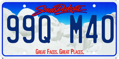 SD license plate 99QM40
