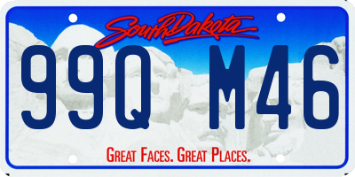 SD license plate 99QM46