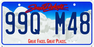 SD license plate 99QM48