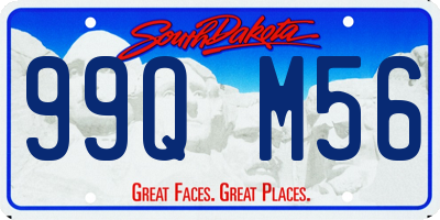 SD license plate 99QM56