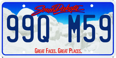 SD license plate 99QM59
