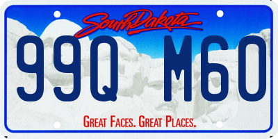 SD license plate 99QM60