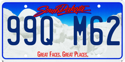 SD license plate 99QM62