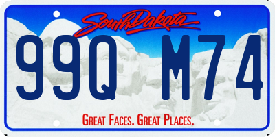 SD license plate 99QM74
