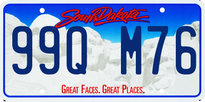 SD license plate 99QM76