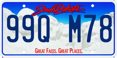 SD license plate 99QM78