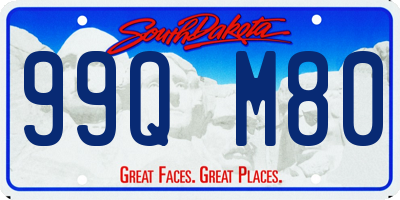 SD license plate 99QM80