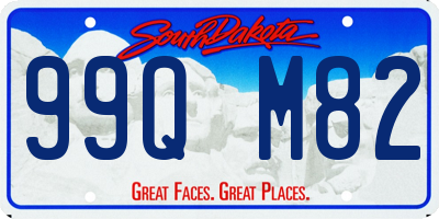 SD license plate 99QM82