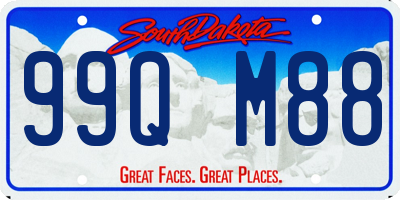 SD license plate 99QM88