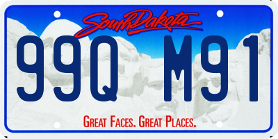 SD license plate 99QM91