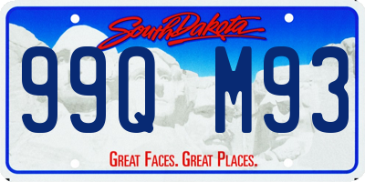 SD license plate 99QM93