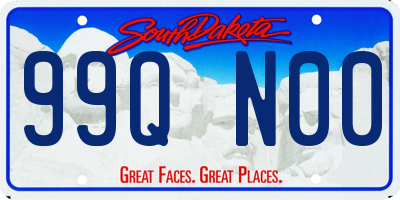 SD license plate 99QN00