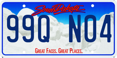 SD license plate 99QN04