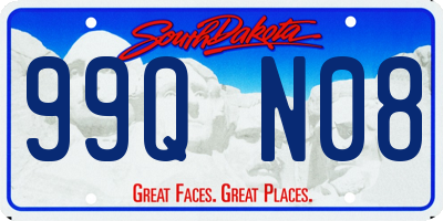 SD license plate 99QN08