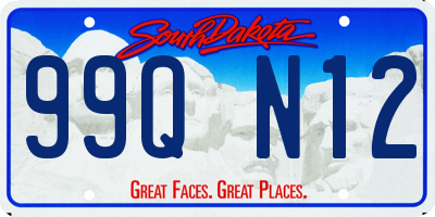 SD license plate 99QN12