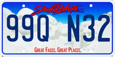 SD license plate 99QN32