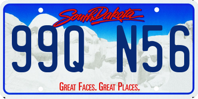 SD license plate 99QN56