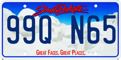 SD license plate 99QN65