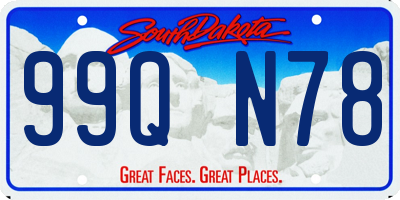 SD license plate 99QN78
