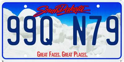 SD license plate 99QN79