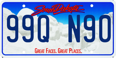SD license plate 99QN90