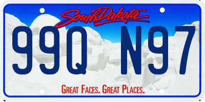 SD license plate 99QN97