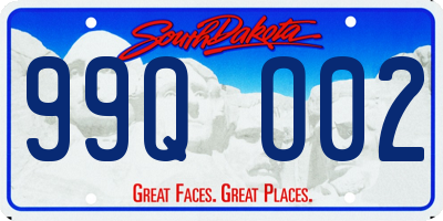 SD license plate 99QO02