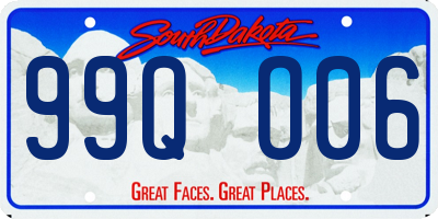 SD license plate 99QO06