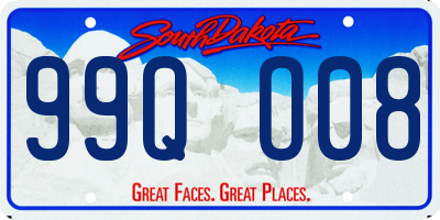 SD license plate 99QO08