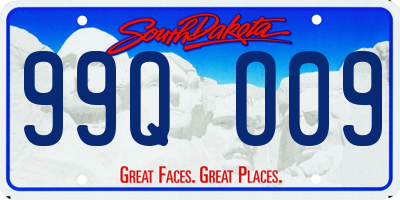 SD license plate 99QO09
