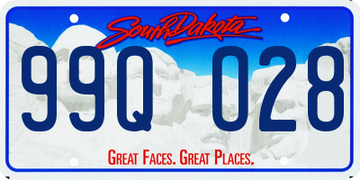SD license plate 99QO28