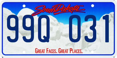 SD license plate 99QO31