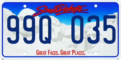SD license plate 99QO35