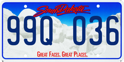 SD license plate 99QO36