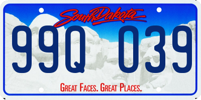 SD license plate 99QO39