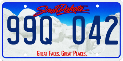 SD license plate 99QO42