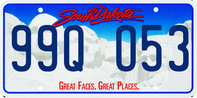 SD license plate 99QO53