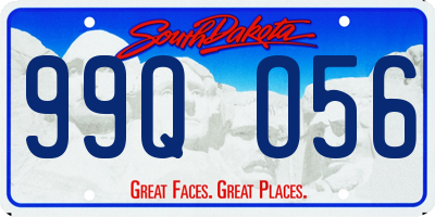 SD license plate 99QO56