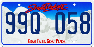 SD license plate 99QO58