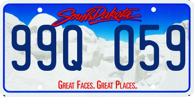 SD license plate 99QO59